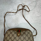 Gucci GG Sherry Line Shoulder Bag Brown Leather — view 4