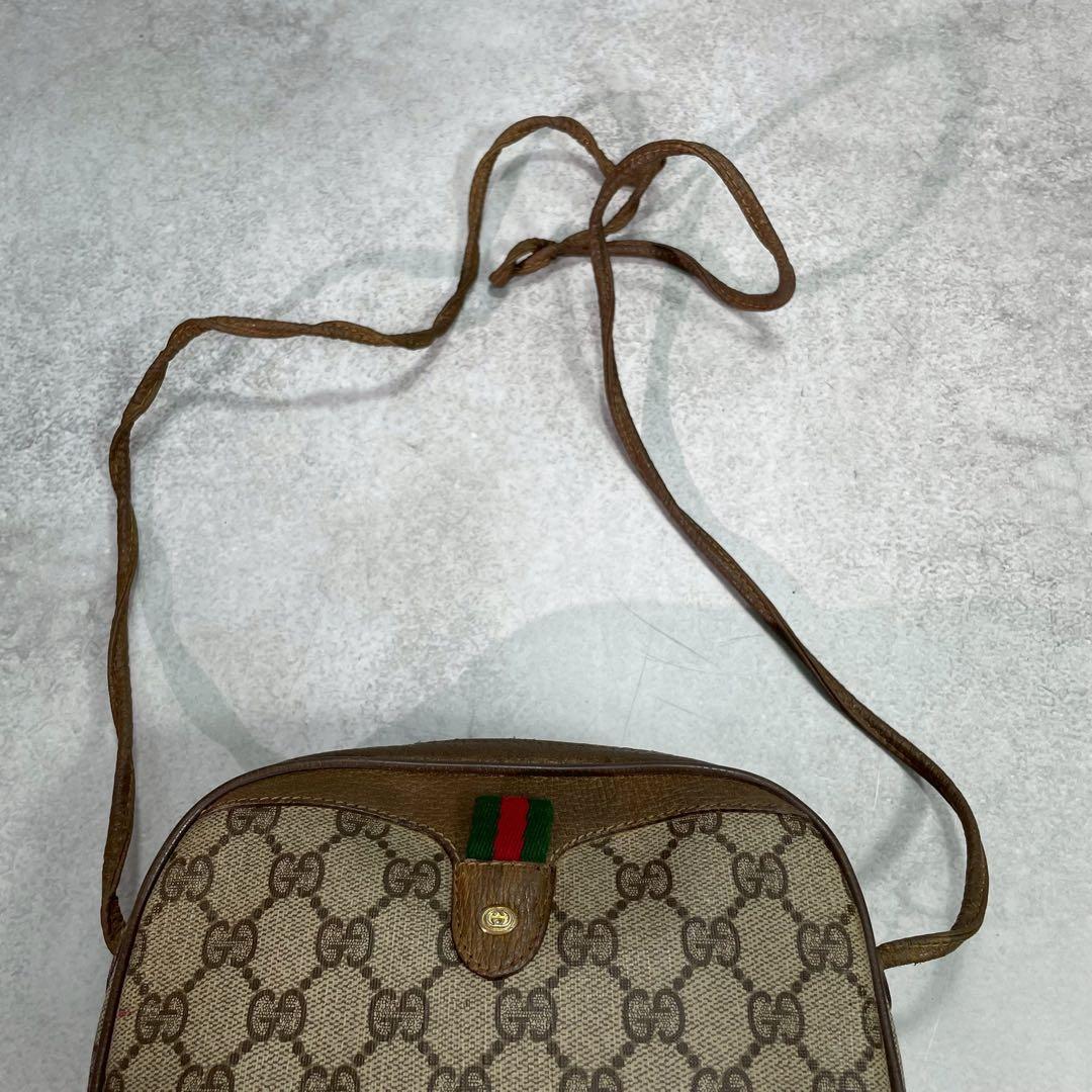 Gucci GG Sherry Line Shoulder Bag Brown Leather — view 4