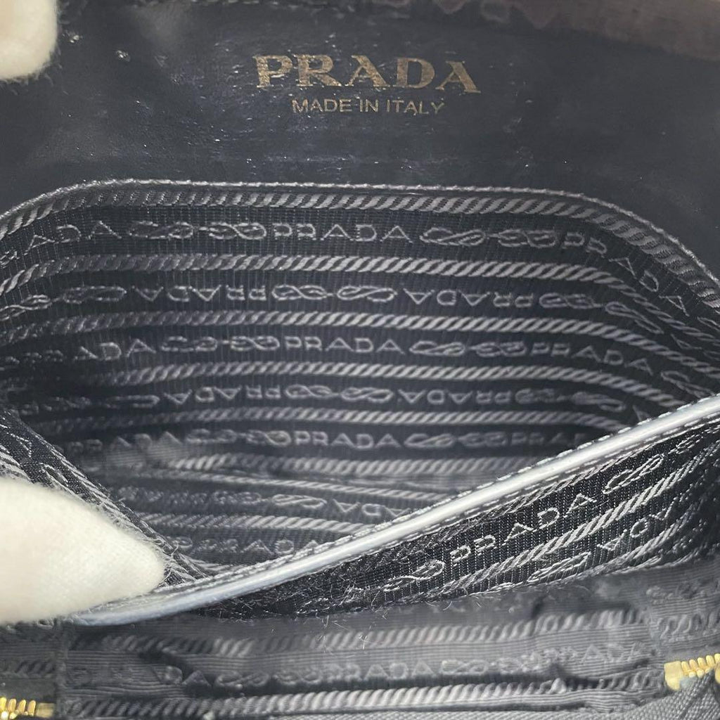 Prada Symbol Canvas Saffiano Brick Shoulder — view 9