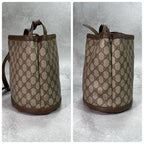 Gucci GG Shoulder Bag Brown Beige Leather Logo — view 7
