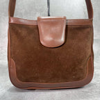 Gucci Shoulder Bag Horsebit Suede Brown Leather — view 3