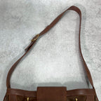 Gucci Shoulder Bag Horsebit Suede Brown Leather — view 4