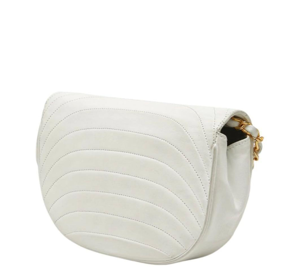 Chanel CC Logo Half Moon Chain Shoulder — view 3