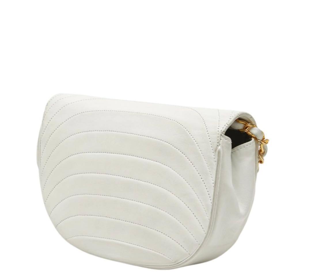 Chanel CC Logo Half Moon Chain Shoulder — view 3