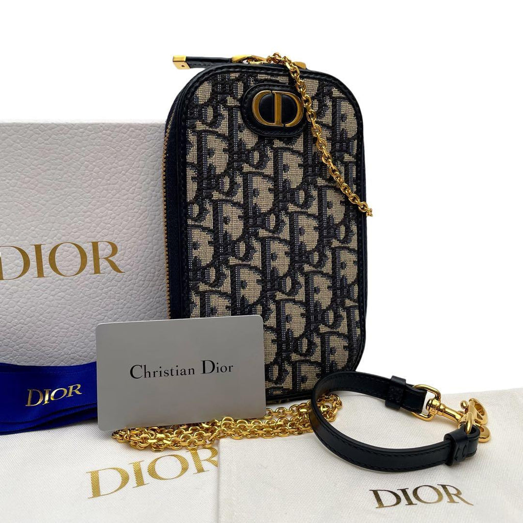 Dior Trotter Montaigne Smartphone Shoulder Bag Pouch