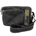 Prada Rubber Logo Shoulder Bag Nylon Messenger