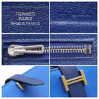 Hermes Bearn Souffle Verso Wallet Chevre Blue — view 7