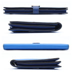 Hermes Bearn Souffle Verso Wallet Chevre Blue — view 9