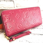 Louis Vuitton Rose Bruyer Empreinte Zippy Wallet