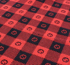 Gucci GG Plaid Wool Cotton Scarf — view 4