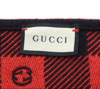Gucci GG Plaid Wool Cotton Scarf — view 6