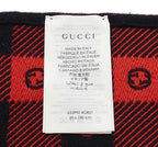 Gucci GG Plaid Wool Cotton Scarf — view 7