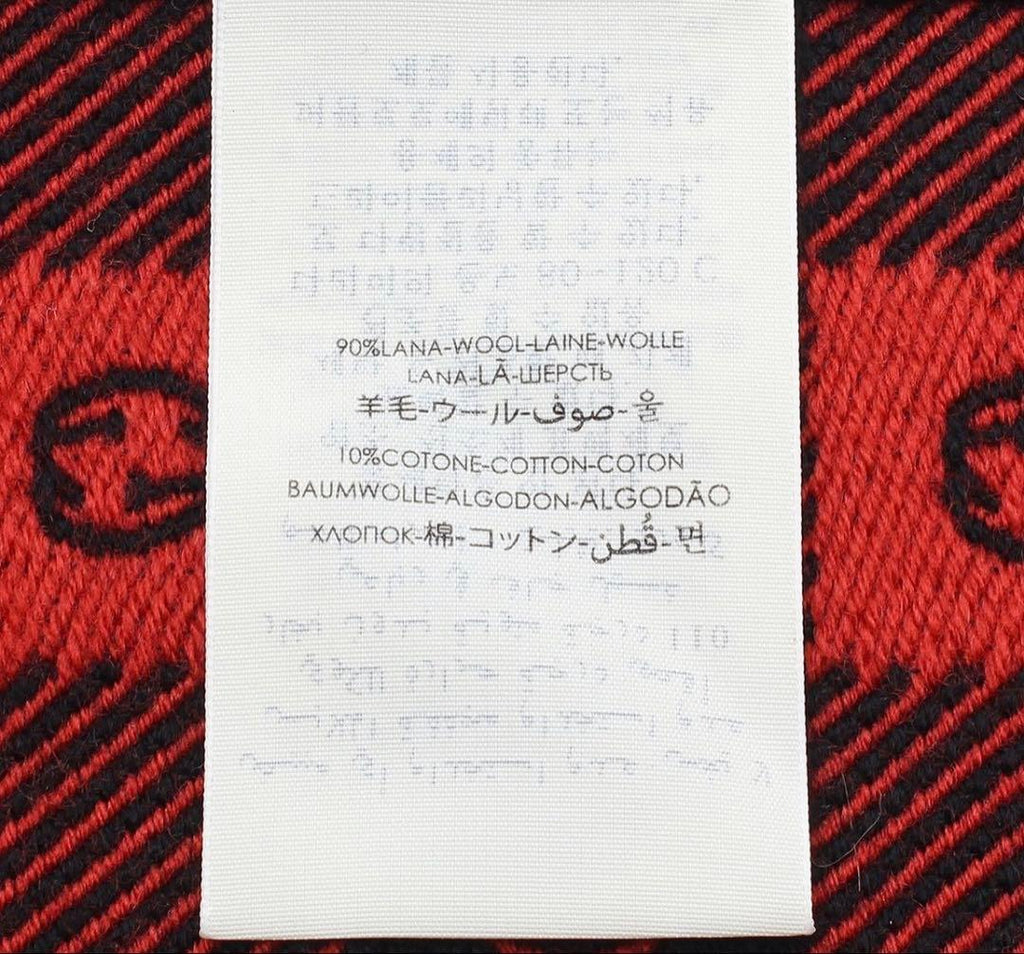 Gucci GG Plaid Wool Cotton Scarf — view 8