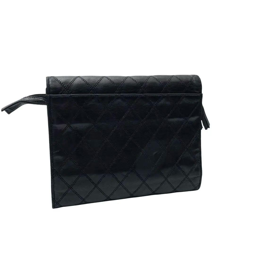 Chanel Bicolor Quilted Trifold Clutch Hand — view 2