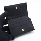 Prada Card Case Metal Logo Black Business Holder — view 2