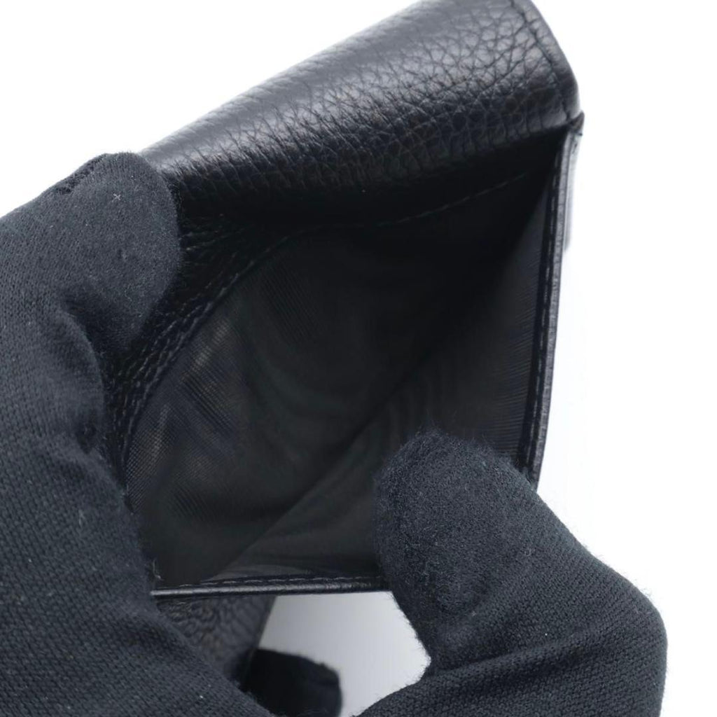 Prada Card Case Metal Logo Black Business Holder — view 6