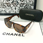 Chanel Sunglasses Tortoiseshell Brown CC Logo Gold Wellington Eyewear