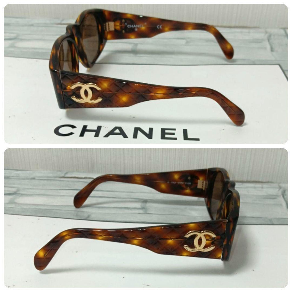 Chanel Sunglasses Tortoiseshell Brown CC Logo Gold Wellington Eyewear — view 2