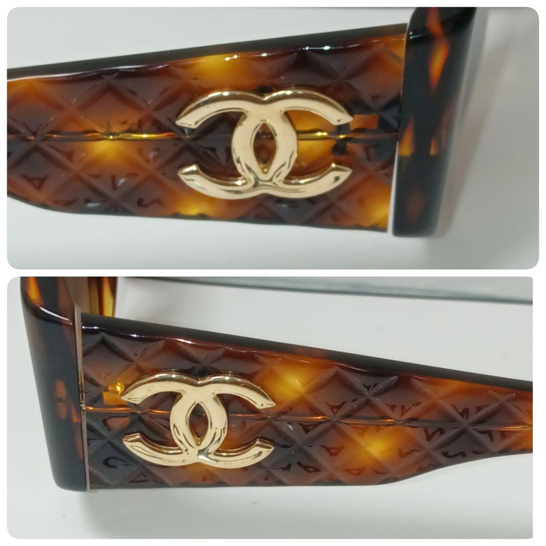 Chanel Sunglasses Tortoiseshell Brown CC Logo Gold Wellington Eyewear — view 3
