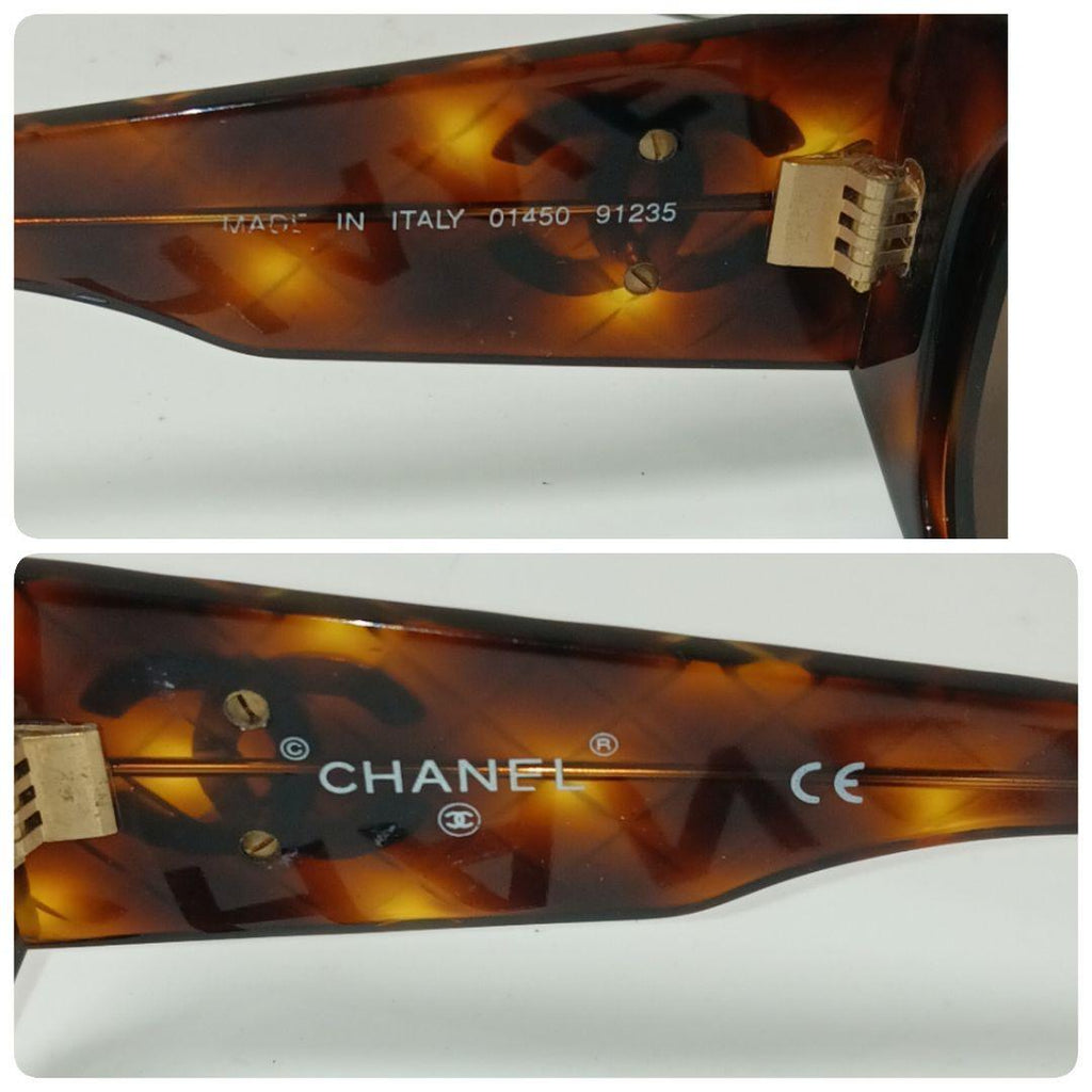 Chanel Sunglasses Tortoiseshell Brown CC Logo Gold Wellington Eyewear — view 4