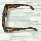 Chanel Sunglasses Tortoiseshell Brown CC Logo Gold Wellington Eyewear — view 6