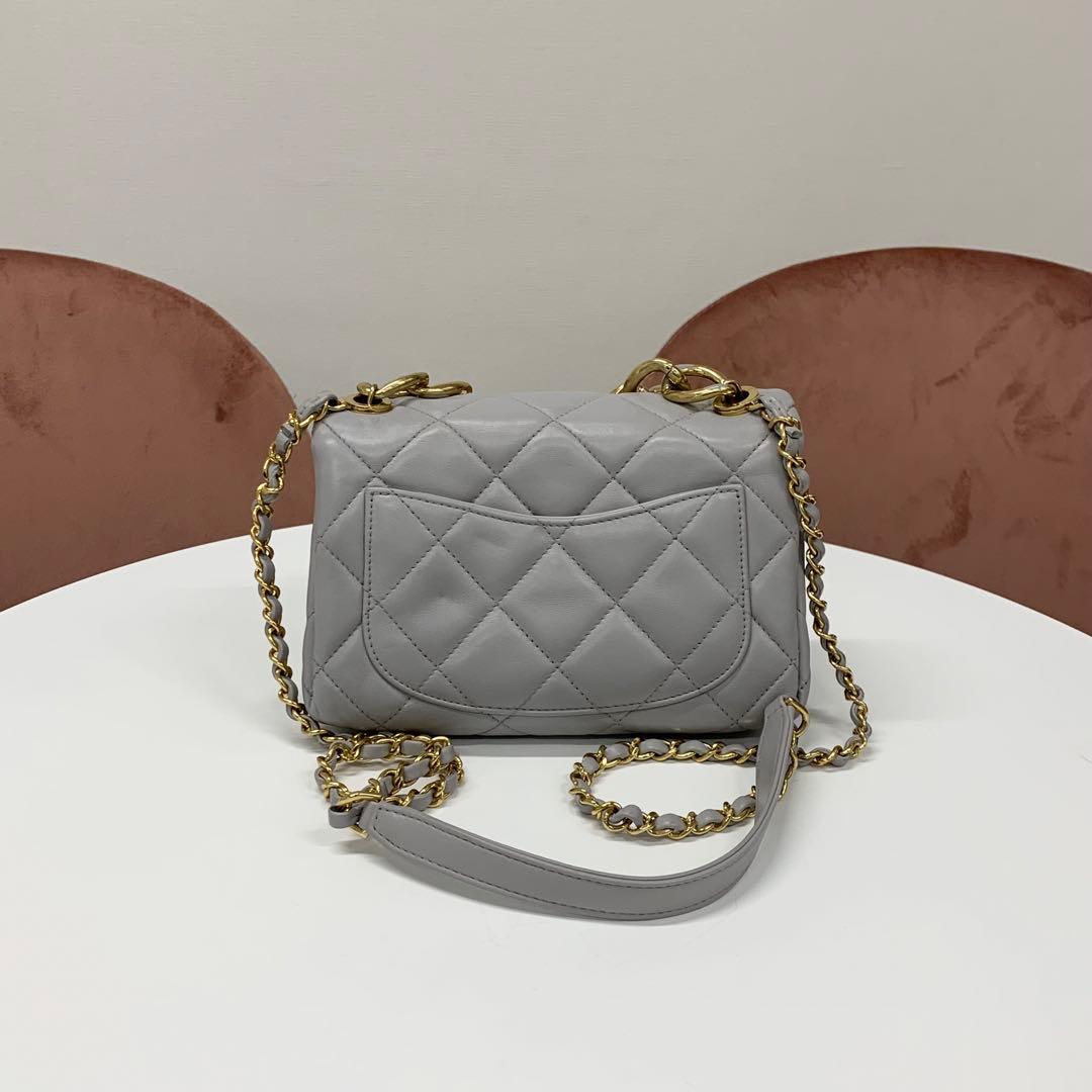 Chanel Mini Quilted Lambskin Turnlock Shoulder Bag