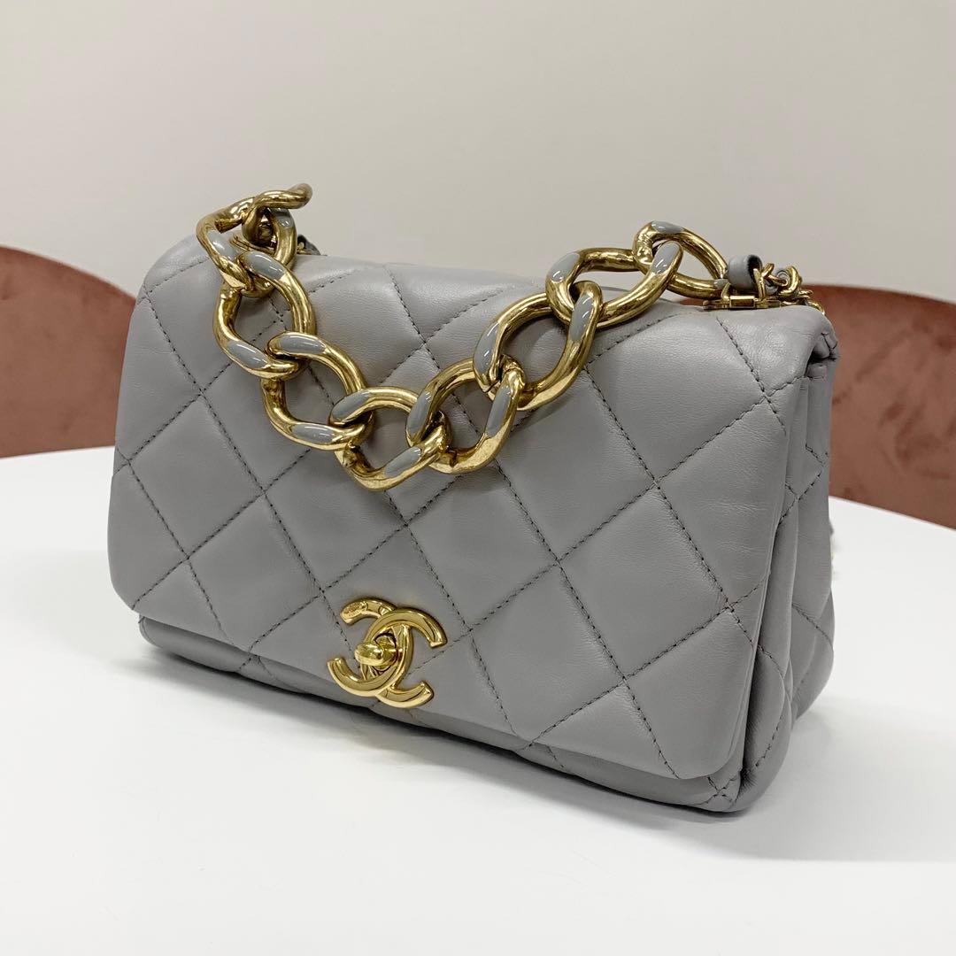 Chanel Mini Quilted Lambskin Turnlock Shoulder Bag