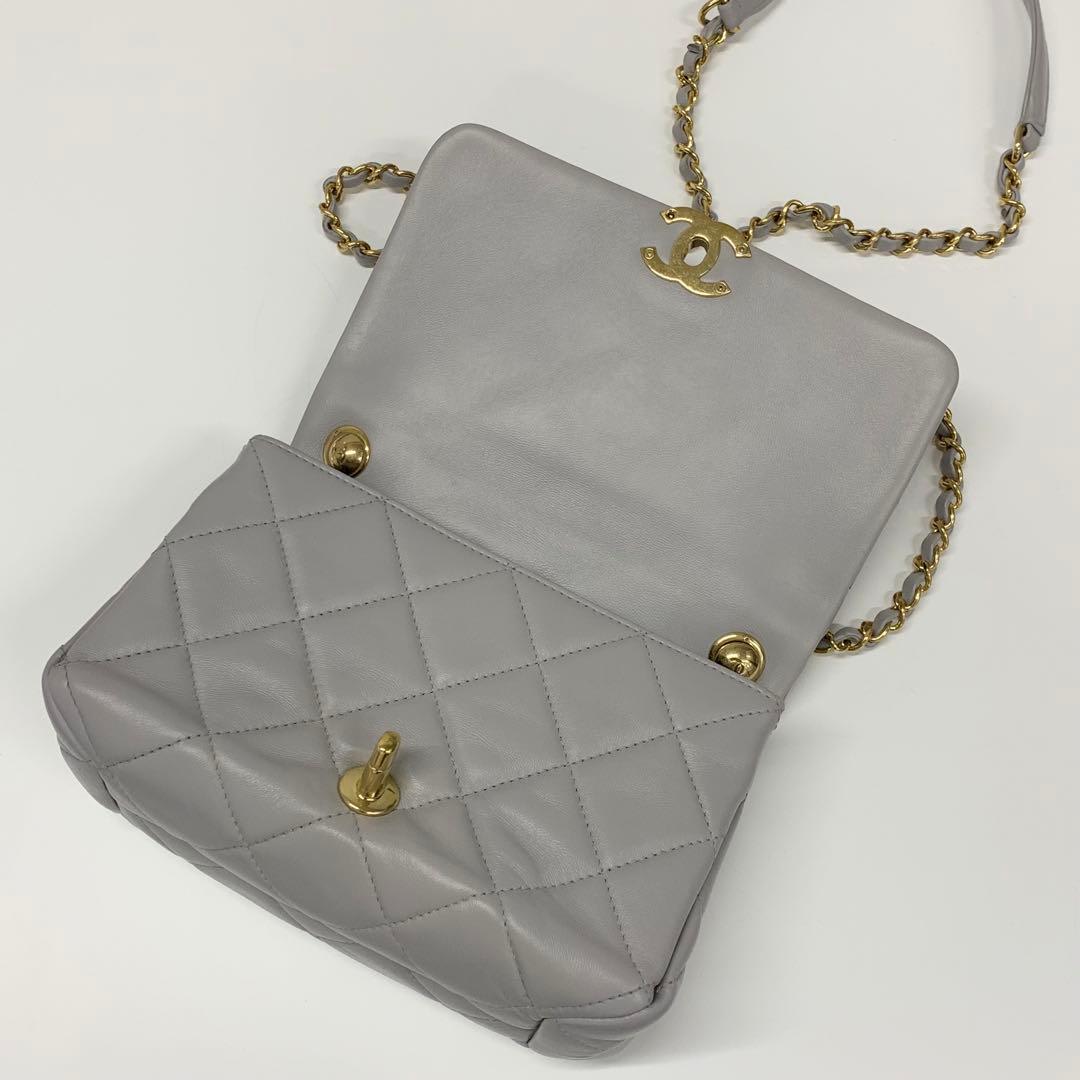 Chanel Mini Quilted Lambskin Turnlock Shoulder Bag