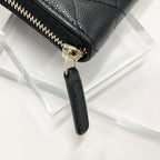 Chanel CC Logo Quilted Fragment Case Zip Wallet Coin Purse — view 5