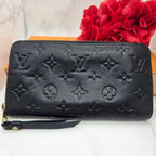 Louis Vuitton Monogram Empreinte Zippy Wallet Navy