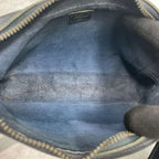 Gucci GG Shoulder Bag Navy Beige Leather Logo — view 5