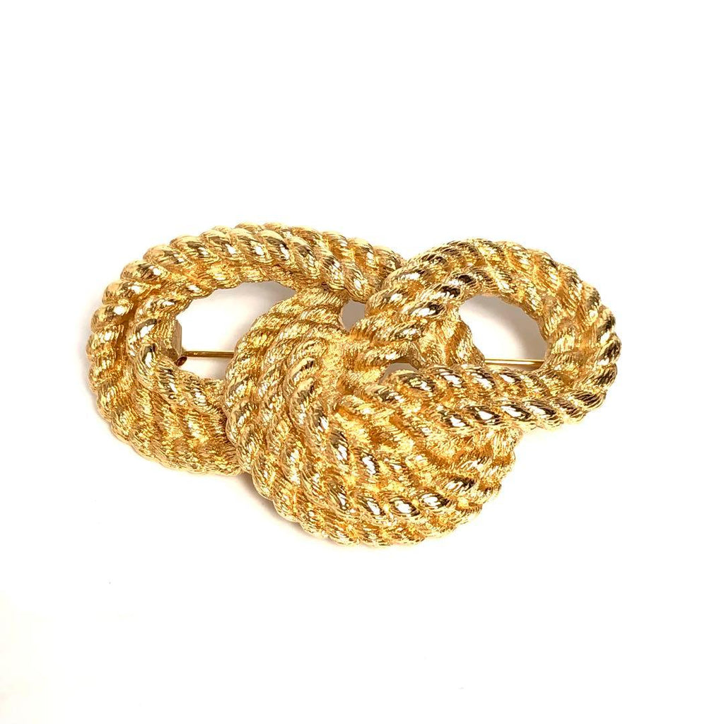 Christian Dior Brooch Gold Knot Twist — view 3