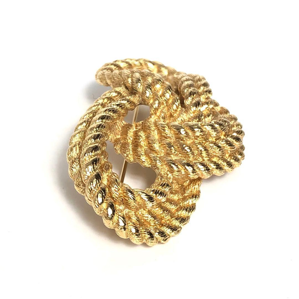 Christian Dior Brooch Gold Knot Twist — view 5