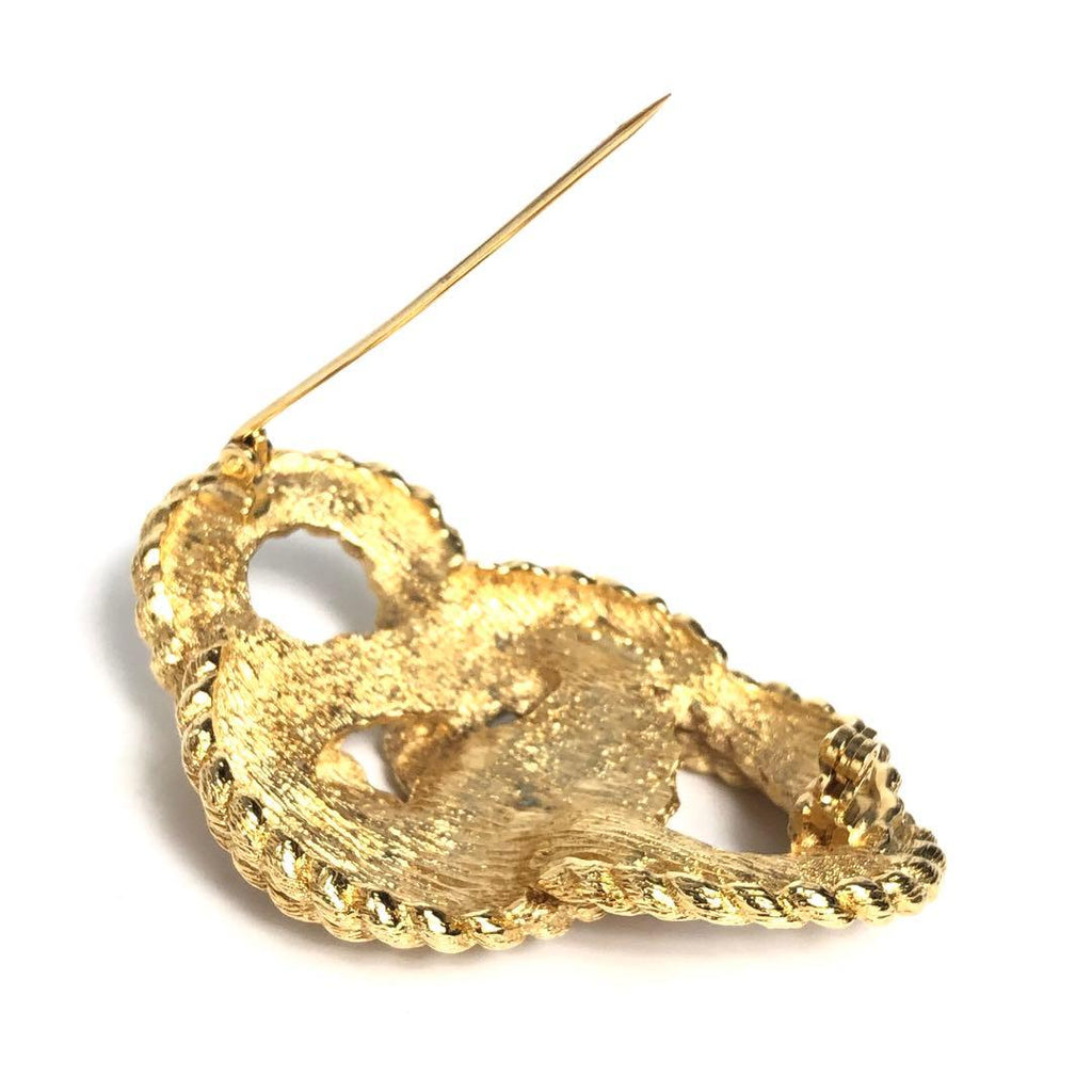 Christian Dior Brooch Gold Knot Twist — view 9