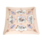 Hermes Pleated Carre Scarf Mughal Dynasty Horse Pink Beige — view 3