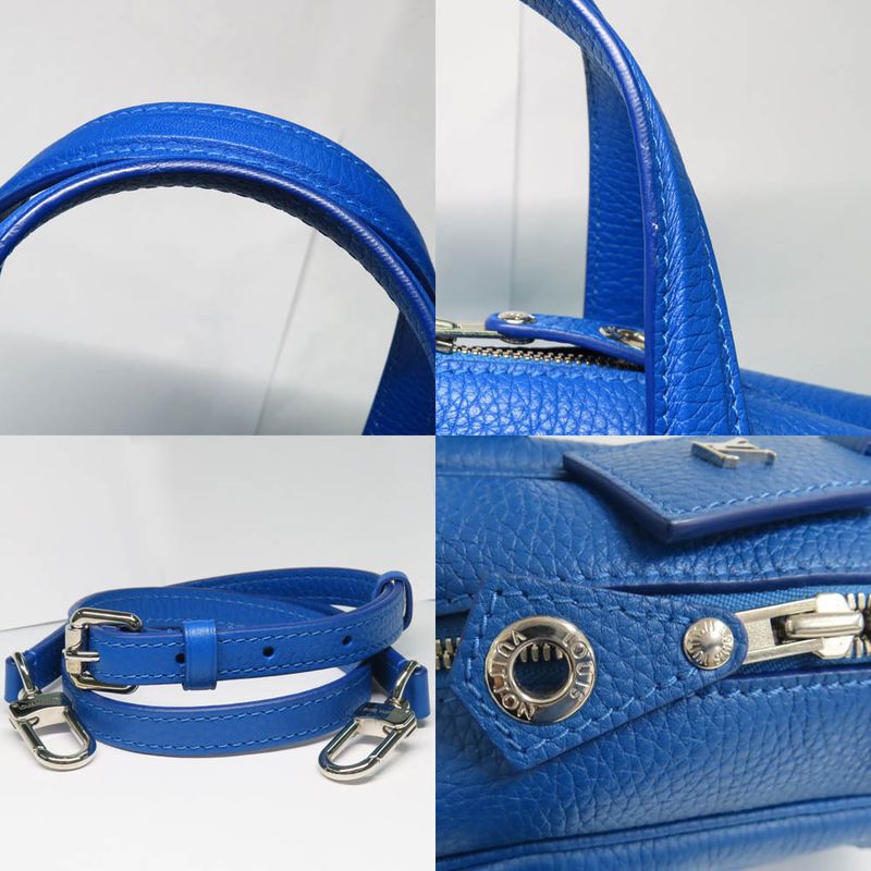 Louis Vuitton Dora Soft MM Shoulder Bag 2-Way Blue Silver — view 8