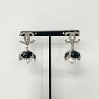 Chanel Coco Mark Rhinestone Pearl Flower Silver — view 7