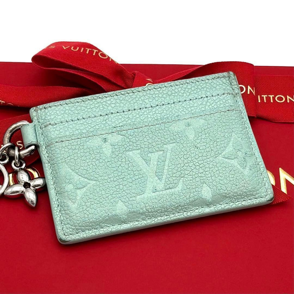 Louis Vuitton Card Case LV Charm Monogram Blue