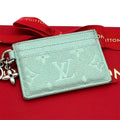 Louis Vuitton Card Case LV Charm Monogram Blue