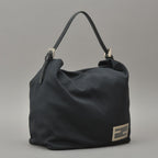 Fendi Handbag Jersey Black Silver — view 3
