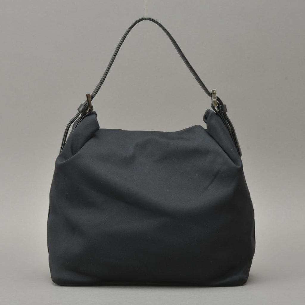 Fendi Handbag Jersey Black Silver — view 4