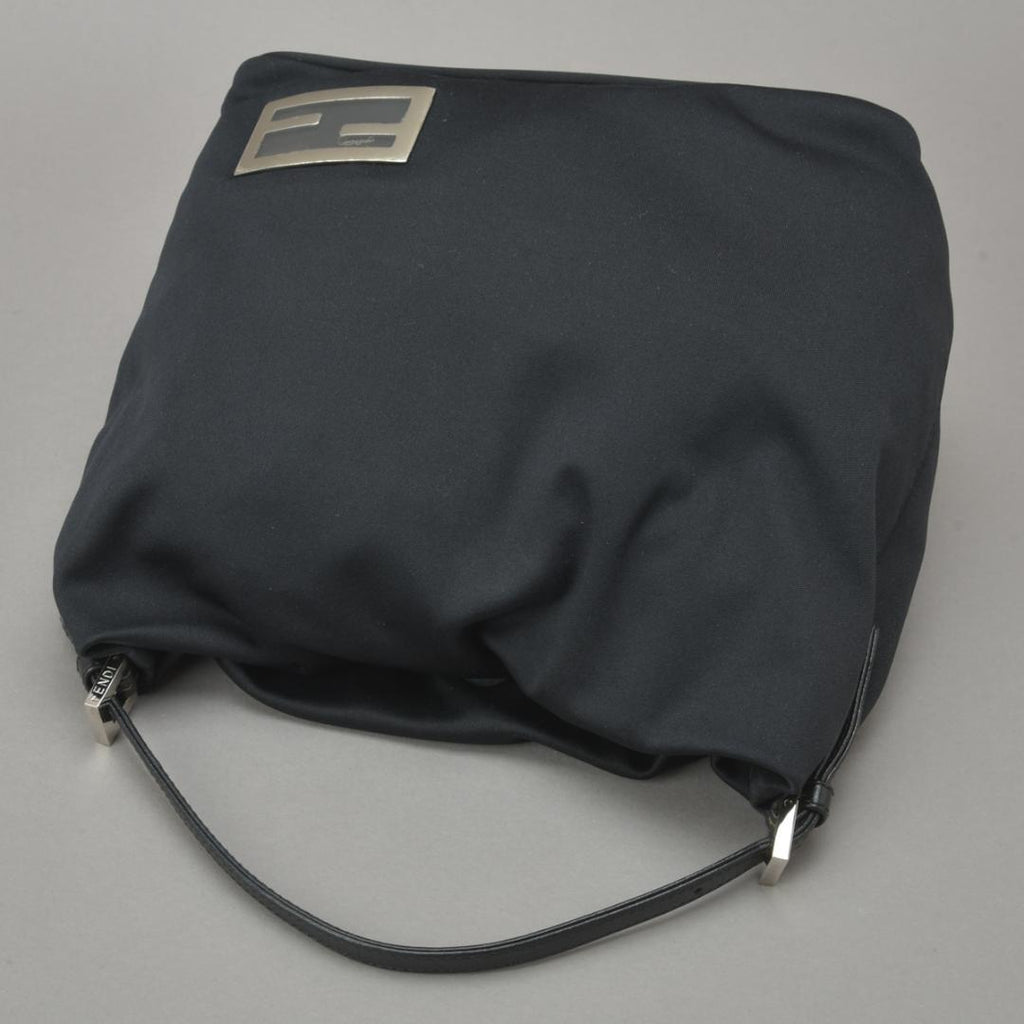 Fendi Handbag Jersey Black Silver — view 5