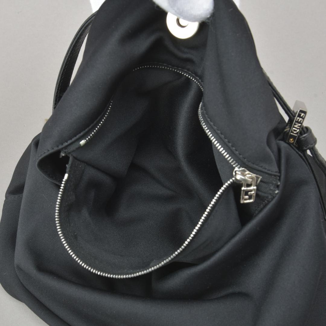 Fendi Handbag Jersey Black Silver — view 7