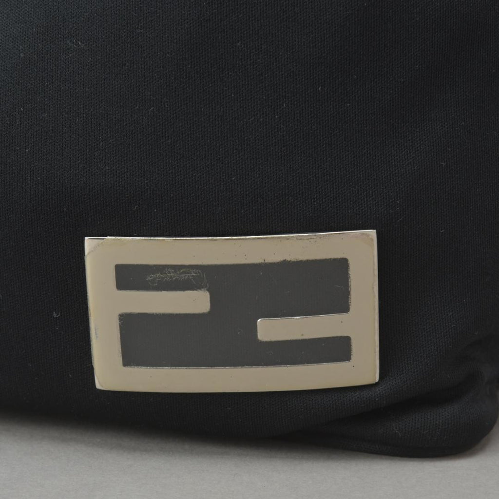 Fendi Handbag Jersey Black Silver — view 8