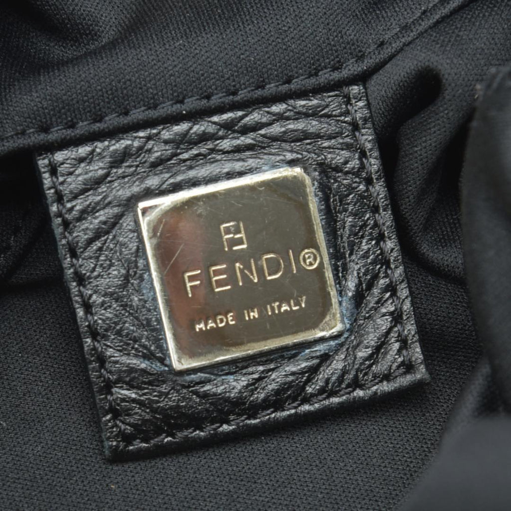 Fendi Handbag Jersey Black Silver — view 9