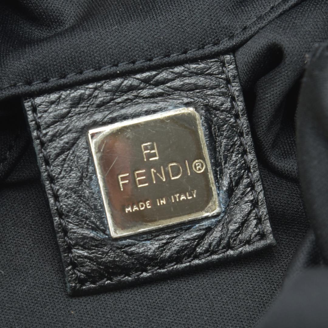 Fendi Handbag Jersey Black Silver — view 9