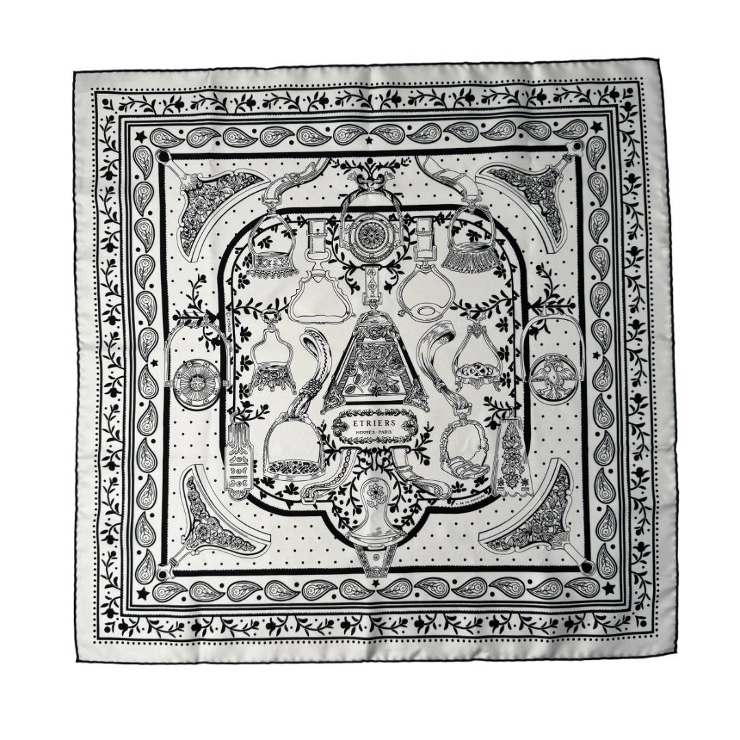 Hermes Carre 55 Armor Etriers Bandana Scarf