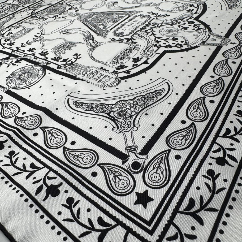Hermes Carre 55 Armor Etriers Bandana Scarf — view 3