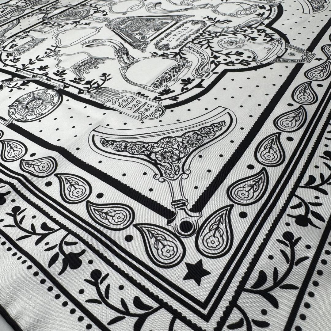 Hermes Carre 55 Armor Etriers Bandana Scarf — view 3