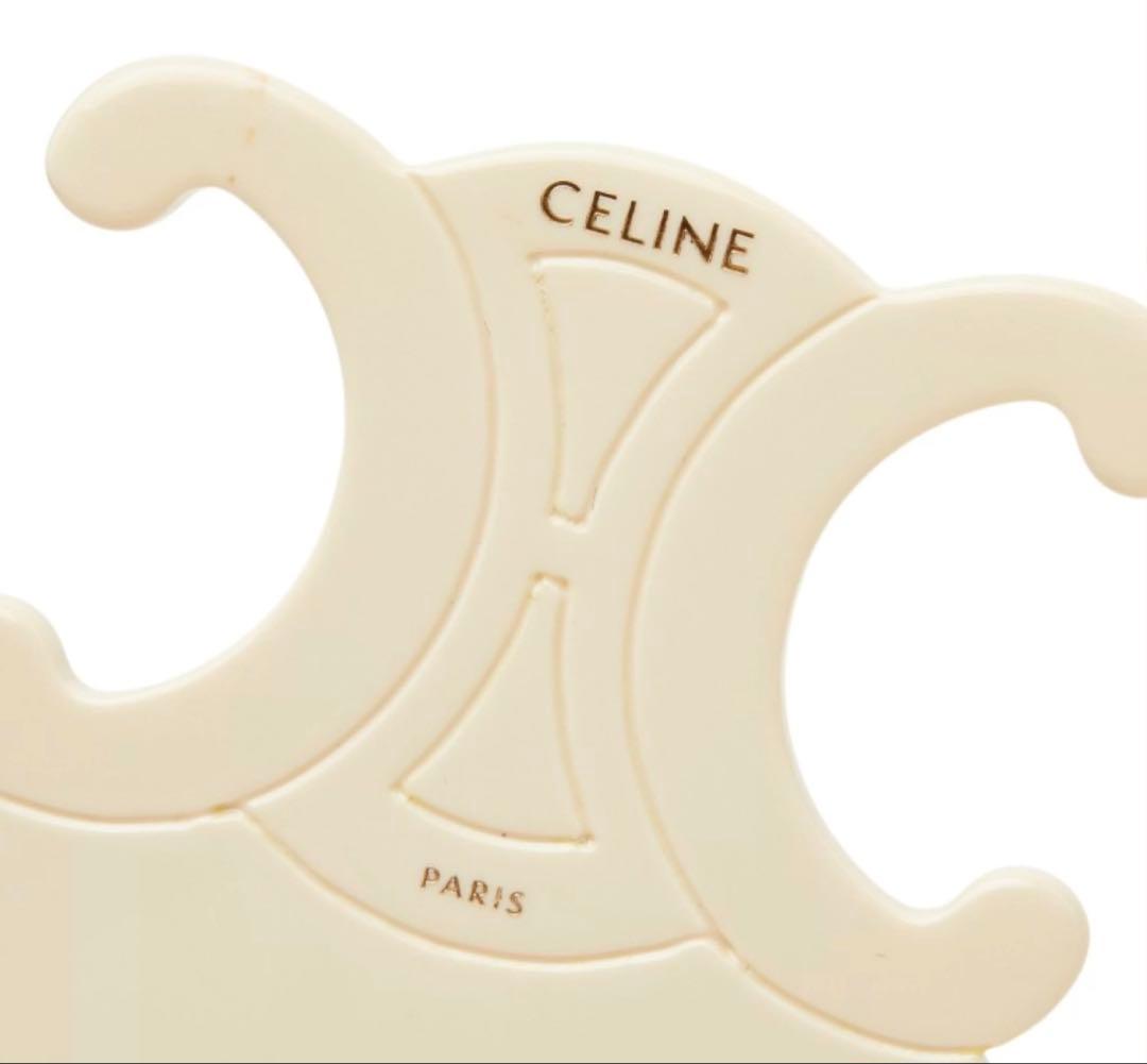 Celine Triomphe Hair Comb Beige Shoulder — view 4